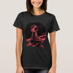 Galactische Koffie Vintage Science-Fiction Buitena T-shirt