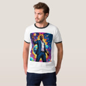 Galactische Kracht Afro Futurisme Kosmisch T-shirt (Voorkant volledig)