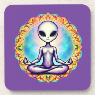 Galactische meditatie bier onderzetter