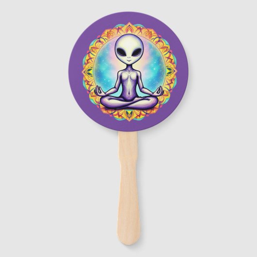 Galactische meditatie handwaaier (Voorkant)