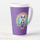 Galactische meditatie latte mok (Rechterhoek)
