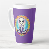 Galactische meditatie latte mok (Linkerhoek)