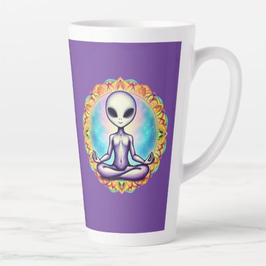 Galactische meditatie latte mok (Rechts)