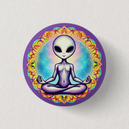 Galactische meditatie ronde button 3,2 cm