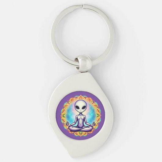 Galactische meditatie sleutelhanger (Voorkant)