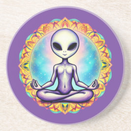 Galactische meditatie zandsteen onderzetter