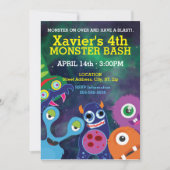 Galactische Monster Mash Verjaardag Kaart (Voorkant)