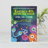 Galactische Monster Mash Verjaardag Kaart (Staand voorkant)