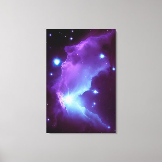 Galactische Nebula Starburst Night Sky Wrapped Can Canvas Afdruk (Voorkant)