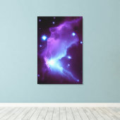 Galactische Nebula Starburst Night Sky Wrapped Can Canvas Afdruk (Insitu (Houten vloer))
