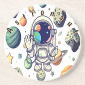 Galactische Nevel Marmer – Cosmic Bar Onderzetter (Voorkant)