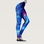 Galactische Oase: Blauwe Nebula Stellar Landschap Leggings (Rechts)