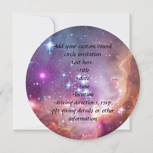 Galactische Paarse buitenruimte Kaart (Achterkant)