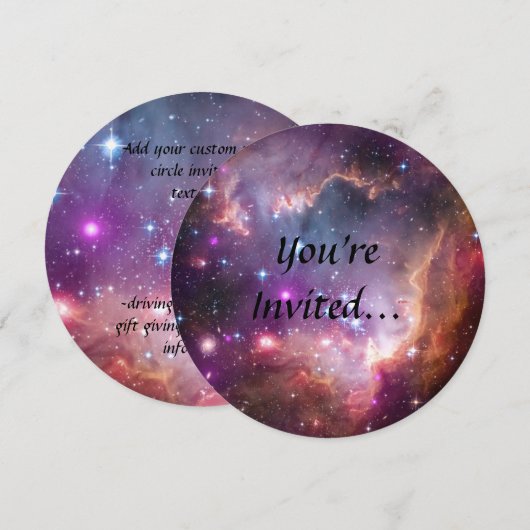 Galactische Paarse buitenruimte Kaart (Voorkant / Achterkant)