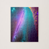 Galactische Paarse komeet schiet over de ruimte Legpuzzel (Verticaal)