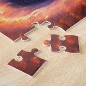 Galactische paarse, levendige kleuren, zwart gat,  legpuzzel (Zijkant)