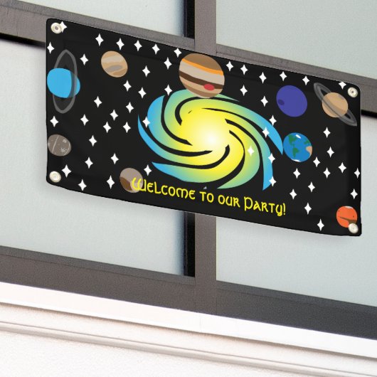 Galactische Partij Thema Spandoek (Buitenkant Gebouw)