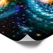 Galactische planetaire krachten botsen en imploder poster (Hoek)