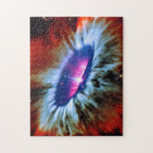 Galactische rode zwarte gat explosief in tijdskysc legpuzzel (Verticaal)