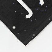 Galactische Ruimte & Sterren Patroon w / Naam Fleece Deken (Hoek)