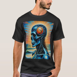 Galactische Schedel Sunset Ocean Shirt