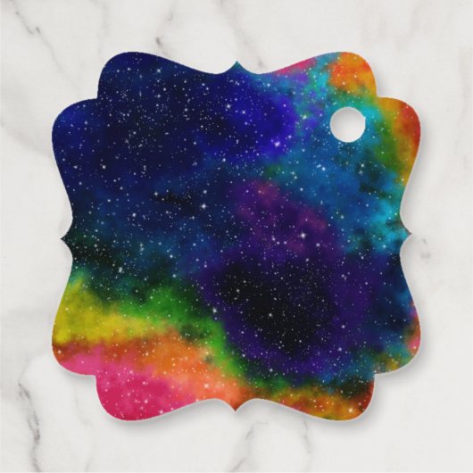 Galactische Sci-Fi bruiloft Bedankjes Labels (Achterkant)