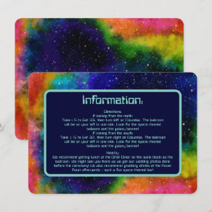 Galactische Sci-Fi bruiloft Informatiekaartje