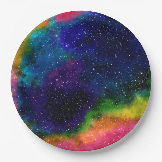 Galactische Sci-Fi bruiloft Papieren Bordje (Voorkant)