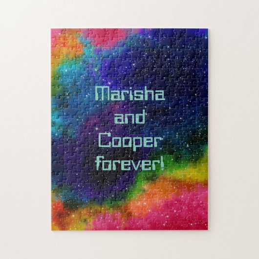 Galactische Sci-Fi bruiloft puzzel (Verticaal)