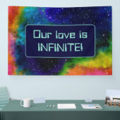 Galactische Sci-Fi bruiloft Spandoek (Beurs)