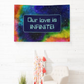 Galactische Sci-Fi bruiloft Spandoek (Insitu)