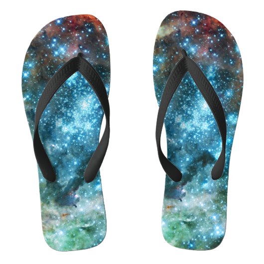 Galactische sterrenclusters teenslippers (Voetbed)