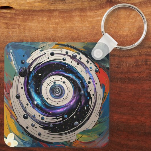 galactische straling sleutelhanger (Achterkant)