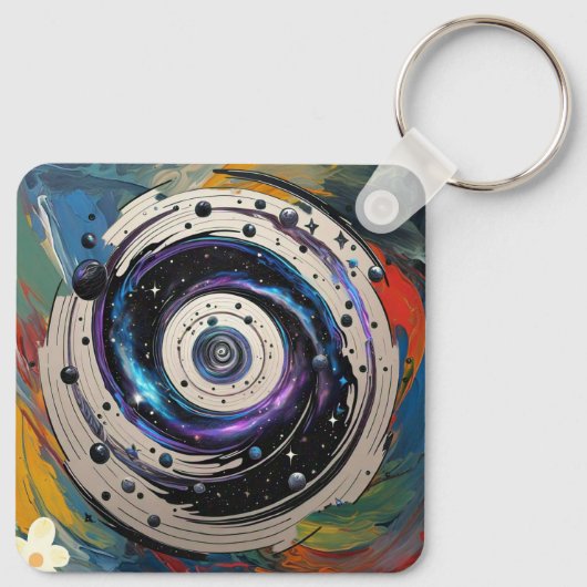 galactische straling sleutelhanger (Achterkant)