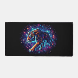 Galactische tijger, opvallende neondieren bureaumat