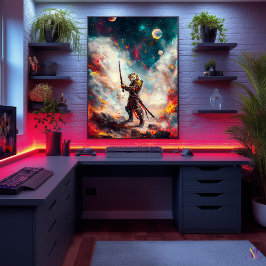 Galactische Tijger Samurai – Kosmische Blade Maste Poster