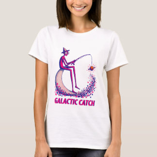 Galactische vangst illustratie – Maan vissen & Glo T-shirt