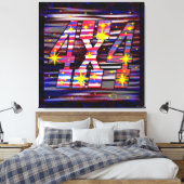 Galactische Vier bij Vier Canvas Afdruk (Insitu (Slaapkamer))