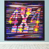 Galactische Vier bij Vier Canvas Afdruk (Insitu (Houten vloer))