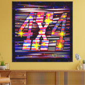 Galactische Vier bij Vier Canvas Afdruk (Insitu (Woonkamer))