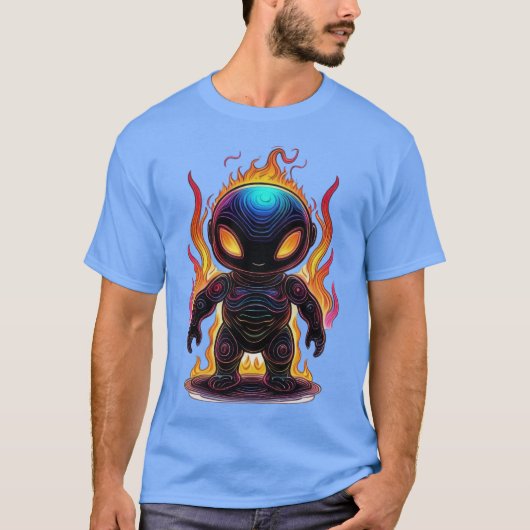 Galactische Vlam Chibi: Alien Blaze T-shirt (Voorkant)