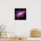 Galactische Vlinder van Licht in een Kosmische Hem Poster (Keuken)