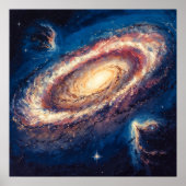 Galactische Vortex - Kosmische illustratie Art Sty Poster (Voorkant)