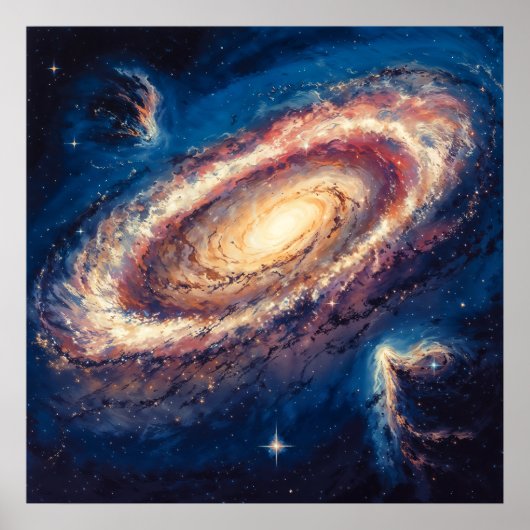 Galactische Vortex - Kosmische illustratie Art Sty Poster (Voorkant)