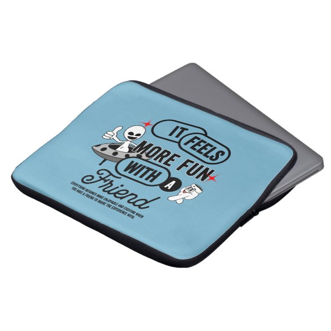 Galactische Vrienden Ruimte | 13" Laptop Sleeve (3 (Voorkant top)