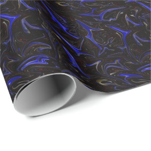 Galactische Werveling: het blauwe en zwarte ruimte Cadeaupapier