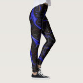 Galactische Werveling: het blauwe en zwarte ruimte Leggings (Rechts)