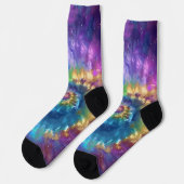 Galactische werveling - kosmisch Stropdas-kleursto Sokken (Links)