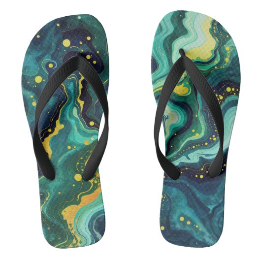 Galactische Wervelingen in Levendige Kleuren 2 Teenslippers (Voetbed)