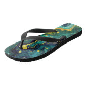Galactische Wervelingen in Levendige Kleuren 2 Teenslippers (Schuin)